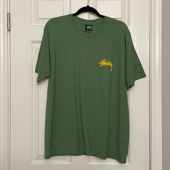 NWT Limited Edition Stussy Wizard Tee In Green & Yellow (Men’s Size Medium) - Picture 3 of 10